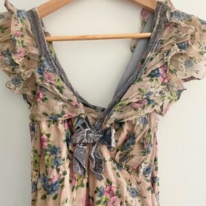 Floral Ruffle Mini Dress